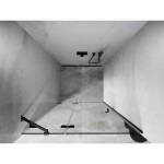 MEXEN/S - Lunar sprchové dvere krídlové ľavé 120, transparent, grafit kartáčovaná 834-120-000-66-00-L