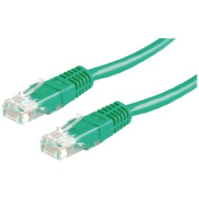 Roline 21.15.0543 RJ45 sieťové káble, prepojovacie káble CAT 5e U/UTP 2.00 m zelená netienený 1 ks; 21.15.0543