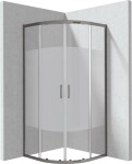 DEANTE - Funkia Evo štvrťkruhový sprchovací kút, 80x80 cm – vzor pruh KYP_DE88P