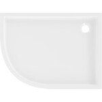 MEXEN - Flow+ Sprchová vanička štvrťkruh asymetrická pravá 100 x 90, biela lesk 46Q109010RH