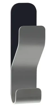 Spirella ANOBILE strieborná-čierna / Dvojitý samolepiaci háčik / nerezová oceľ / 30 x 110 mm