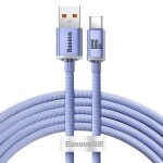 Baseus CAJY000405 Kábel USB-A (M) - USB-C (M) 1.2m fialová (CAJY000405)