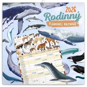 NOTIQUE Rodinný plánovací kalendár Animalium 2026, 30 x 30 cm (PGP-35772)