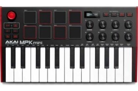 AKAI MPK Mini MK3 Ovládacia klávesnica Pad kontrolér MIDI USB čierno-červená (MPKMINI3)