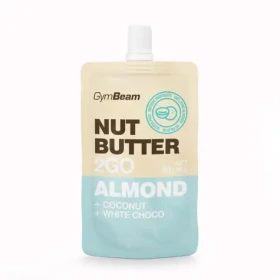 Mandľové maslo 2GO - mandľové maslo s kokosom a bielou čokoládou - GymBeam (80 g) (82123-1-80g)