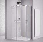 POLYSAN - THRON ROUND štvrťkruhová sprchová zástena 900x900, číre sklo, ľavá TL2690-5005