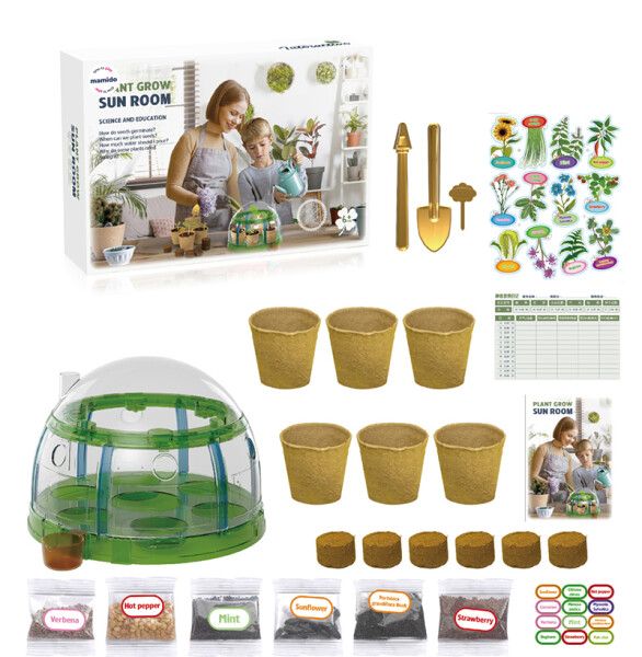 Mamido Mamido Detská súprava na pestovanie rastlín - skleník, semienka a príslušenstvo