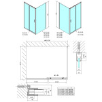 POLYSAN - EASY BLACK sprchové dvere 1500, číre sklo EL1515B