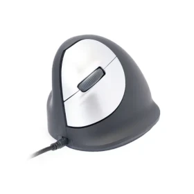 R- Go HE Break Mouse Left L čierna / strieborná / Ergonomická myš / 2400 DPI / 5 tlačidiel / 1,69 m / USB (RGOHELELA)