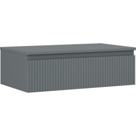MEXEN/S - Rivel kúpeľňová skrinka pod umývadlo 80 cm s doskou, 1 šuplík, reliéf, grafit mat 91A20-08023-1-BFC66