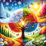 YAZZ Puzzle Štyri ročné obdobia