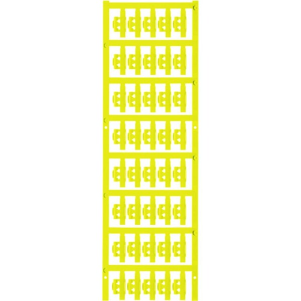 Weidmüller 1813210000 SFC 0/21 NEUTRAL GE ochranný štítok Druh montáže: prichytenie sponami Potlačiteľná plocha: 4.10 x 21 mm žltá Počet markerov: 200 200 ks; 1813210000