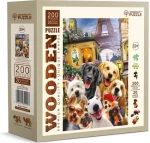 Wooden City Drevené puzzle Šteňatá v Paríži