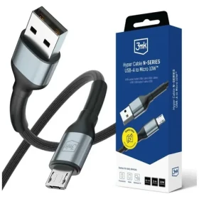 3mk Hyper Cable N-SERIES čierna / Kábel / USB-A na Micro / 3 m / 10W (5903108739177)