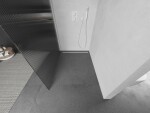 MEXEN/S - Kioto Sprchová zástena WALK-IN 110 x 200, prúžky 8 mm, biela 800-110-101-20-09