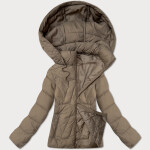 Béžová dámska bunda s odnímateľnou kapucňou J Style (16M9190-62) odstíny béžové S (36)