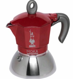 Bialetti MOKA Induction kanvička na 2 šálky červená 100 ml (0006942)