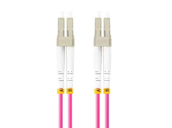 Lanberg FO-LULU-MD41-0100-VT / Optický patch kábel / LC/UPC-LC/UPC / Duplex / OM4 50/125 / 10 m (FO-LULU-MD41-0100-VT)