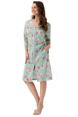 Dámsky župan 392 green extra plus - Luna pistáciová 4XL