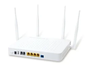 Planet GPON/GEPON ONU / Router / 2.5G GPON (SC/UPC) / 4X LAN RJ-45 / Wi-Fi 802.11ac / 2x FXS RJ-11 (GPN-400ACV)