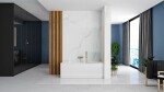 REA - Vaňová zástena Elegant 80 zlatá REA-W5601