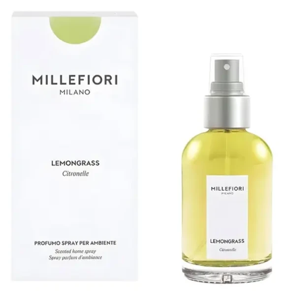 Millefiori Lemon Grass / Bytová vôňa / rozprašovač / 100 ml / svieža citrusová (77SRLG)