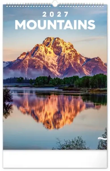 NOTIQUE Nástenný kalendár Hory 2027, 33 x 46 cm (PGN-36375-L)