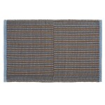 HAY Rohožka Tapis Chestnut and Blue 60 × 95 cm