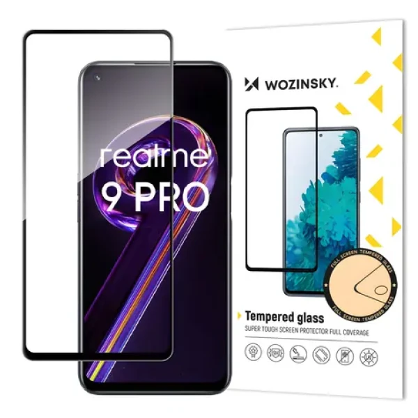 Wozinsky Ochranné tvrdené sklo pre Realme 9 Pro čierna / Tvrdené sklo / Full Glue / Lepenie cez celý displej