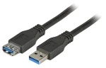 EFB USB 3.0 AA čierna / Predlžovací kábel / M/F / 1,8 m / 5 Gbit/s (K5237.1,8)