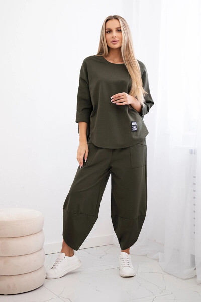 Punto Milano Zimná súprava teplákov a nohavíc khaki UNI