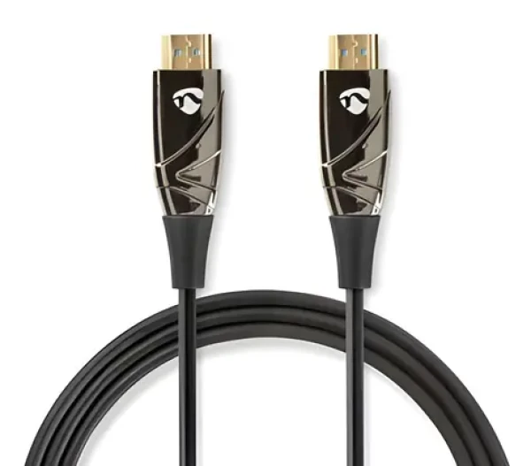 Nedis Aktívny optický High Speed HDMI 10 m čierna / Kábel HDMI / AOC / 4K 60 Hz / 18 Gbps / Ethernet (CVBG3400BK100)