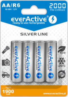 EverActive Silver Line nabíjacia batéria AA (R6) 2000 mAh 4ks / Ni-MH (EVHRL6-2000)