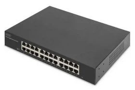 Digitus DN-80113-2 čierna / Switch / 24 portov Gigabit Ethernet / Unmanaged / 19" rack / bez ventilátora (DN-80113-2)