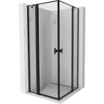 MEXEN/S - Mist Duo sprchovací kút dvere krídlové 110 x 110, čierny okraj, čierna 8A4-110L-110P-70-70