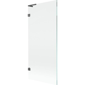 MEXEN/S - Lunar L vaňová zástena FIX 80 x 150, transparent, grafit kartáčovaná 897L-080-000-66-00