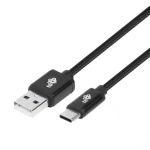 TB Kábel USB-A - USB-C čierny / Kábel USB-C / opletený / 1,5 m (AKTBXKUCSBA150B)
