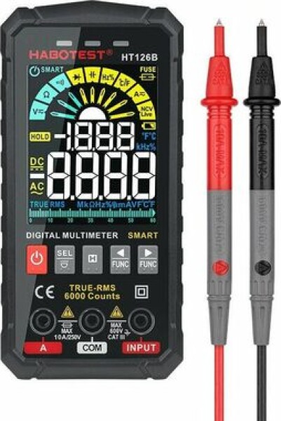 Habotest HT126B Digitálny univerzálny multimeter / 600V / 4X AAA (HT126B)