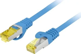 Lanberg CAT6A S/FTP 1m modrá / Patch kábel / LSZH / CU / Fluke Passed (PCF6A-10CU-0100-B)