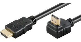 MicroConnect HDMI 2.0 kábel 2m čierna (HDM19192V2.0A90) / Kábel / High Speed / 4K 60Hz / MM (HDM19192V2.0A90)