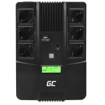 Green Cell 800VA | 480W / AiO Záložný zdroj / 2-6ms / 12V/9Ah / 6x Schuko (UPS07)