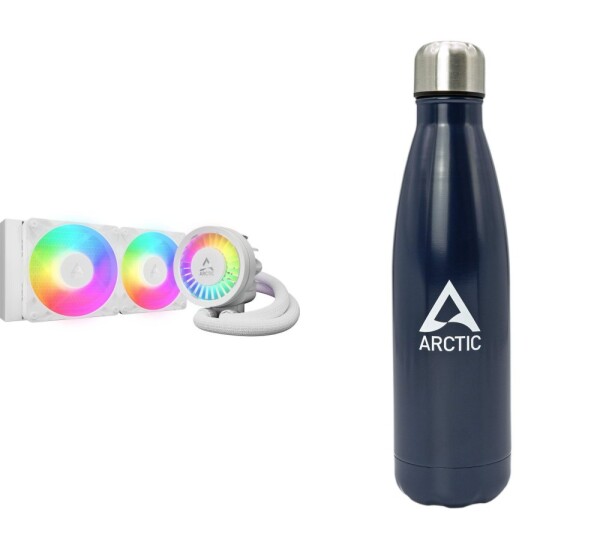 ARCTIC Chłodzenie wodne Arctic Liquid Freezer III Pro 240 A-RGB Białe (ACFRE00186A) + Butelka Termiczna