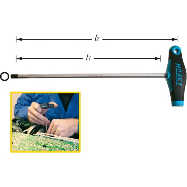 Hazet HAZET dielňa inbusový skrutkovač Veľkosť kľúča: 2 mm Dĺžka drieku: 100 mm; 828-2