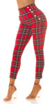 Sexy Koucla checkered Highwaist Pants red XL