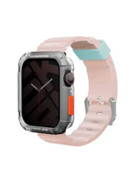 SKINARMA SHOKKU silikónový remienok pre Apple Watch 45/44/42 mm ružová (8886461243413)