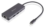 ESTUFF USB-C Hub 6 v 1 šedá / HDMI 4K60Hz / RJ-45 Gigabit / 2x USB-A 3.1 / USB-C PD 100W (ES623013)