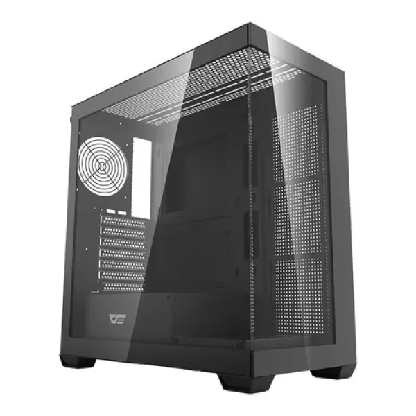 DarkFlash DS900 čierna / ATX / bez vetrákov / 2x USB-A / priehľadná bočnica / bez zdroja (4710343797913)