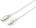 Equip USB-A - USB-B strieborná / Kábel / USB 2.0 / 1 m (128653)