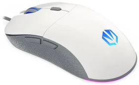 Endorfy GEM biela / optická / drôtová / herná / 8000 dpi / PMW3325 / 6 tlačidiel / RGB / Kailh GM4.0 / USB / 1.8m (EY6A012)