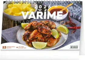 NOTIQUE Stolový kalendár Varíme ľahko a rýchlo 2026 / 23.1 x 14.5 cm (PGS-35333)